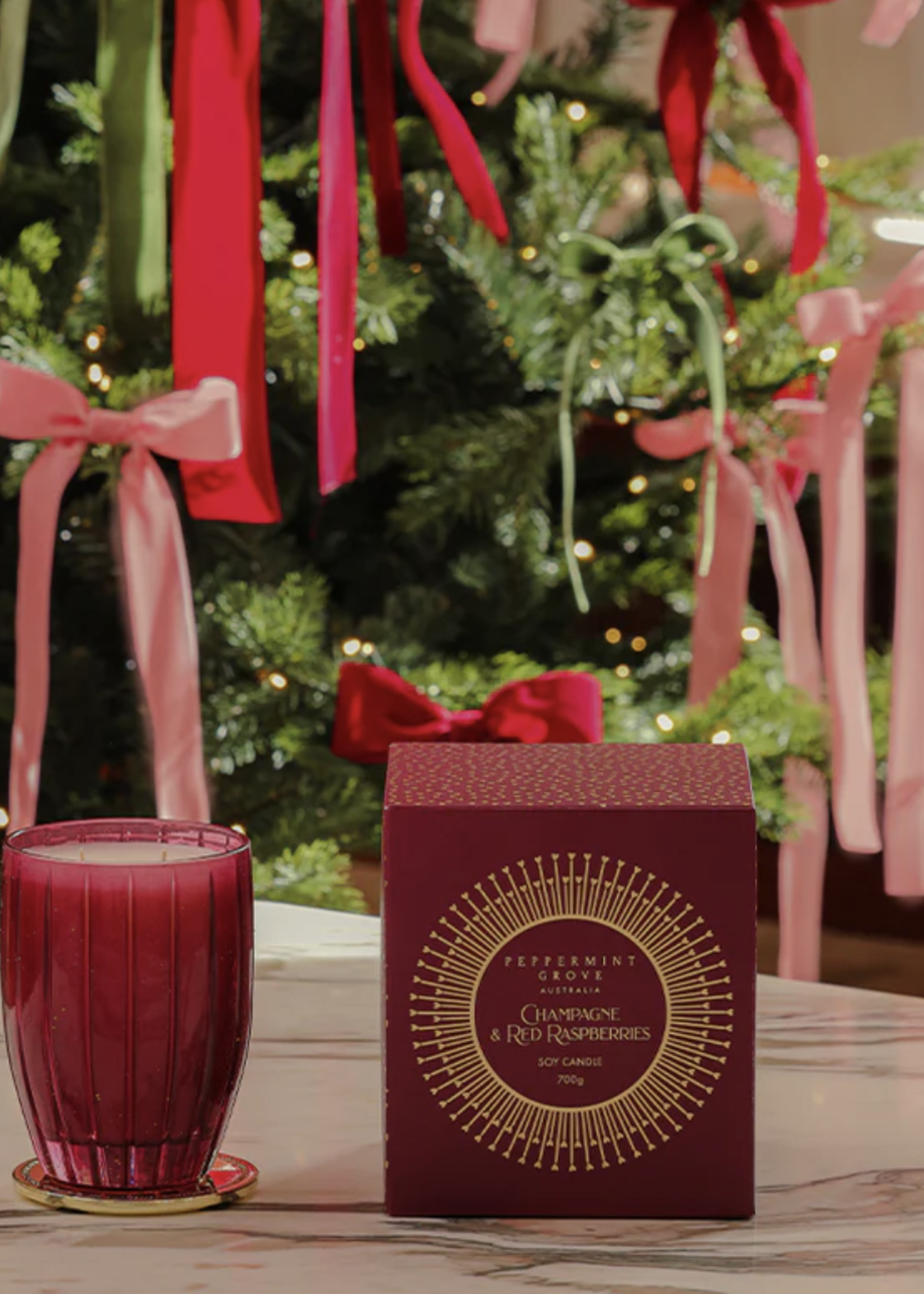Peppermint Grove Champagne & Red Raspberries Soy Candle | 700g