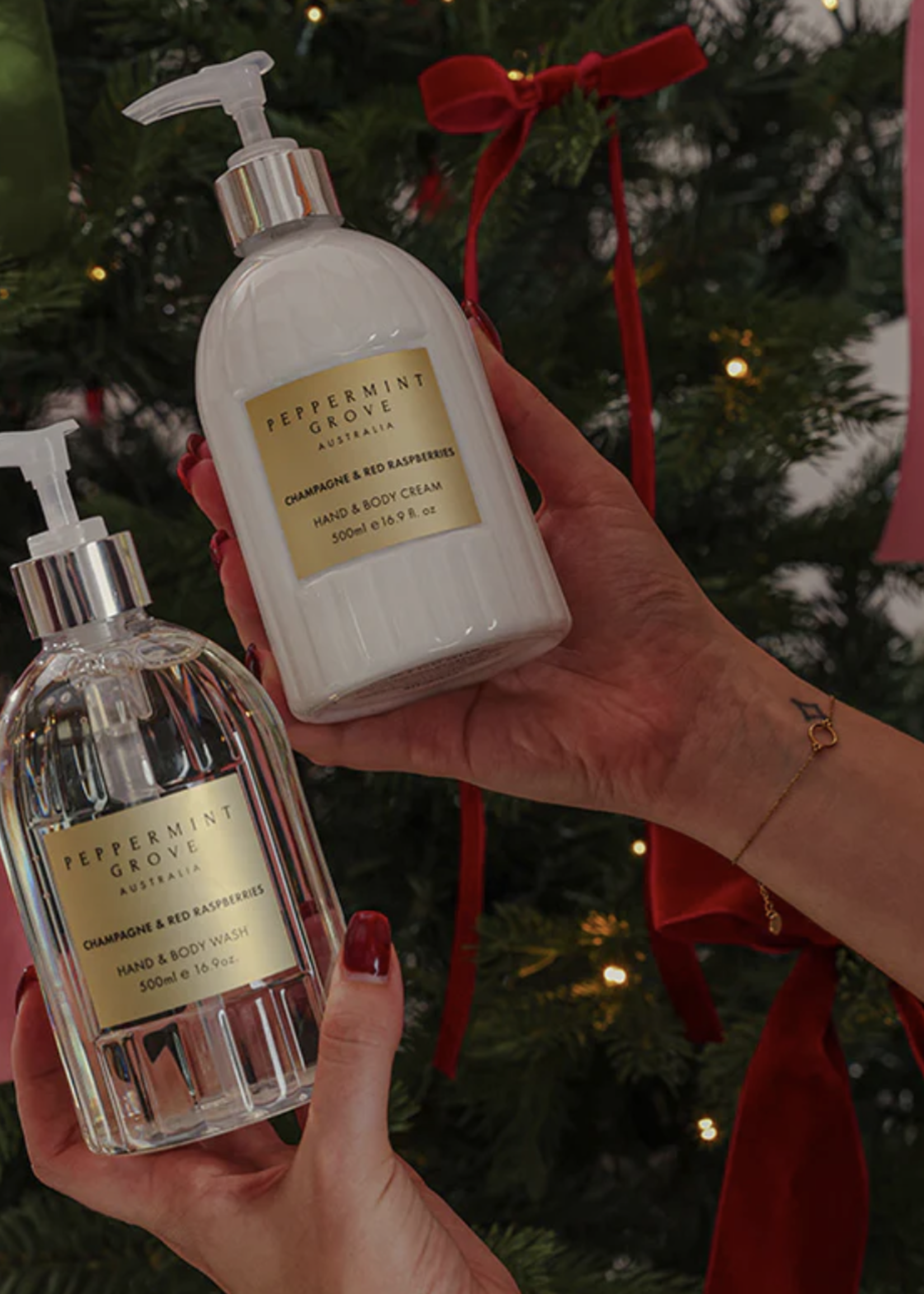 Peppermint Grove Champagne & Red Raspberries Hand & Body Cream | 500ml