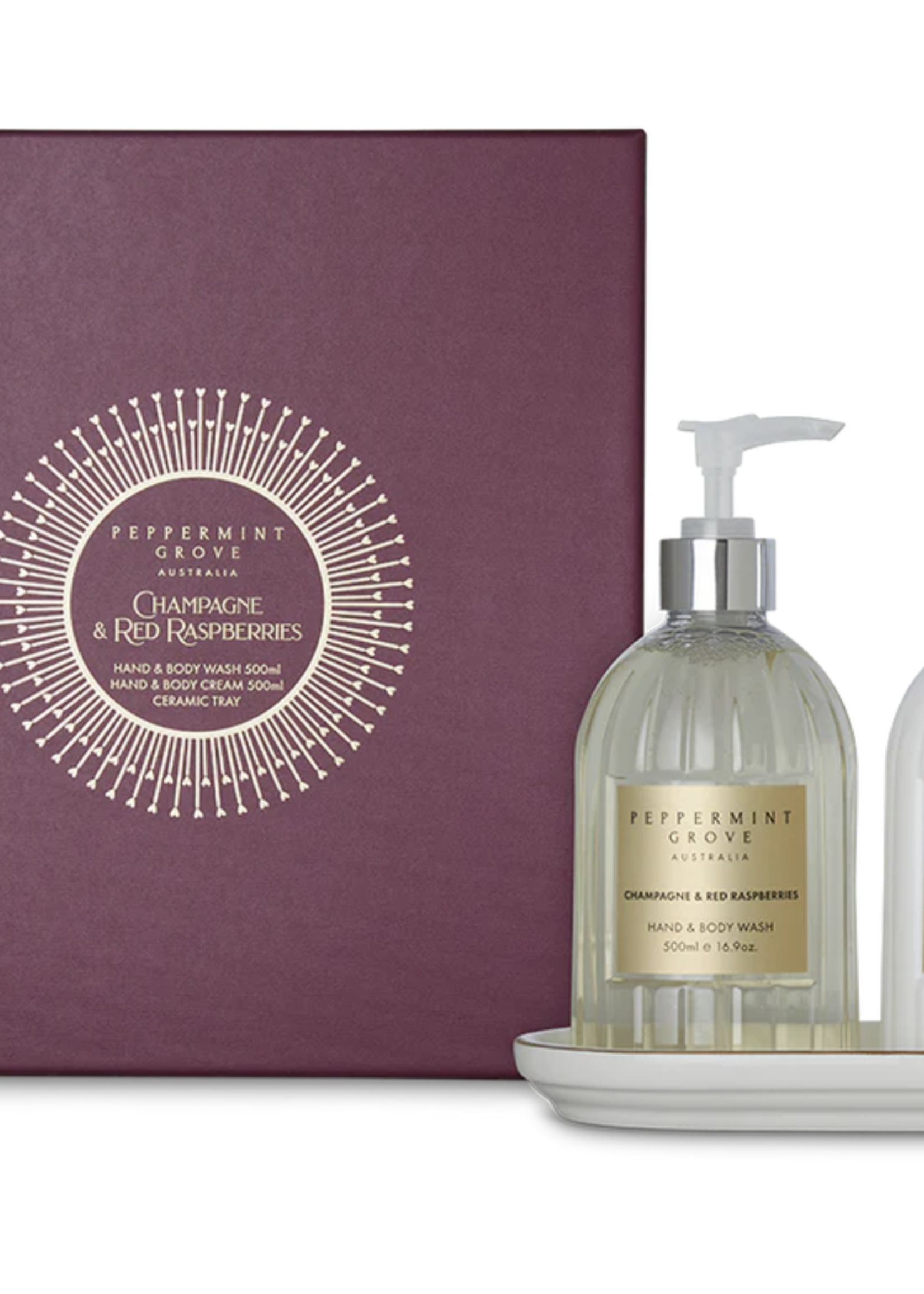 Peppermint Grove Champagne & Red Raspberries Hand Care Gift Set