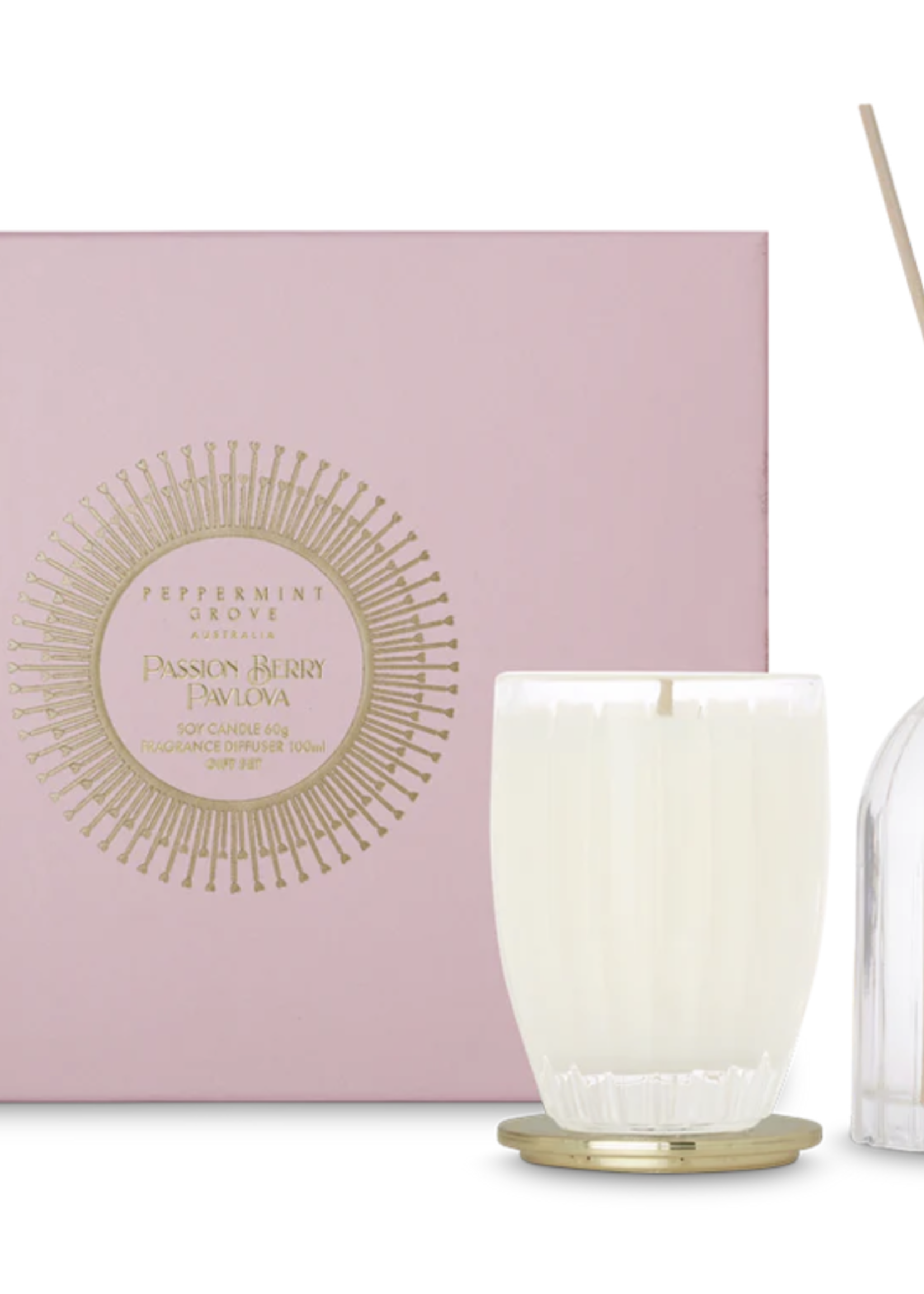 Peppermint Grove Passion Berry Pavlova Candle & Diffuser Gift Set