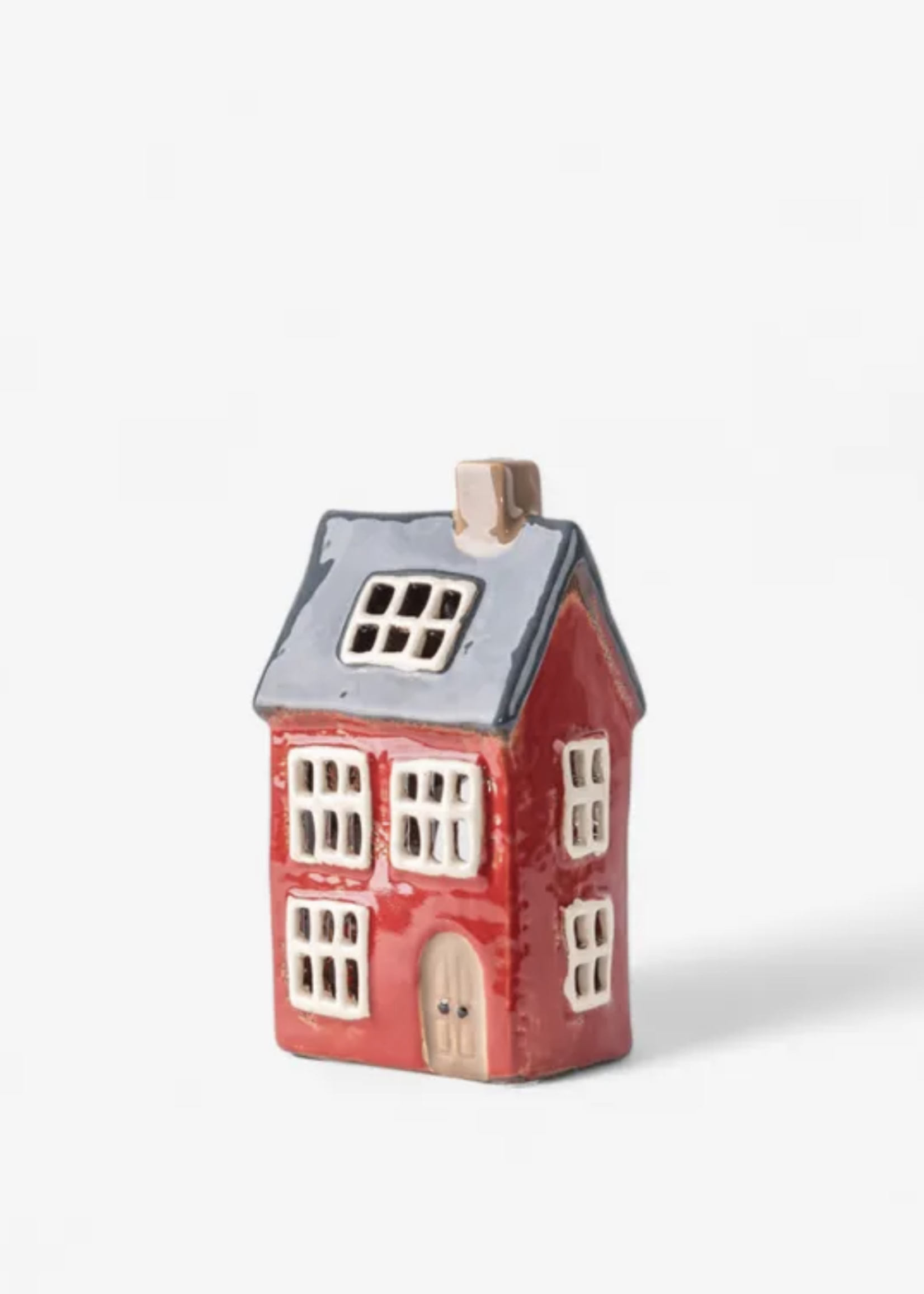 Alsace Tealight House Navy Roof