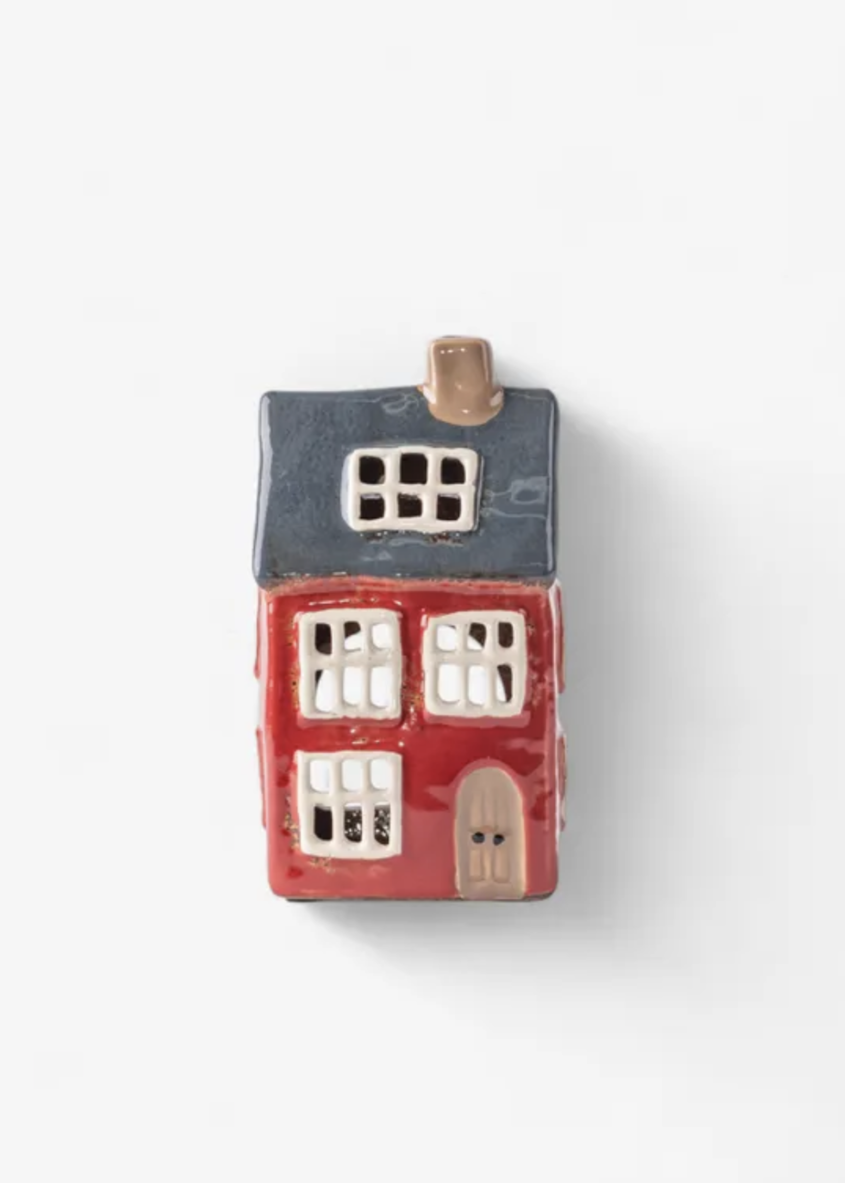 Alsace Tealight House Navy Roof