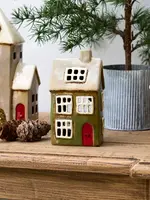 Alsace Tea Light House Christmas Green