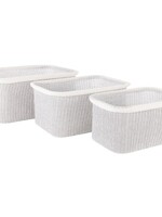 Arlow Collection Basket 3pc Set - Grey
