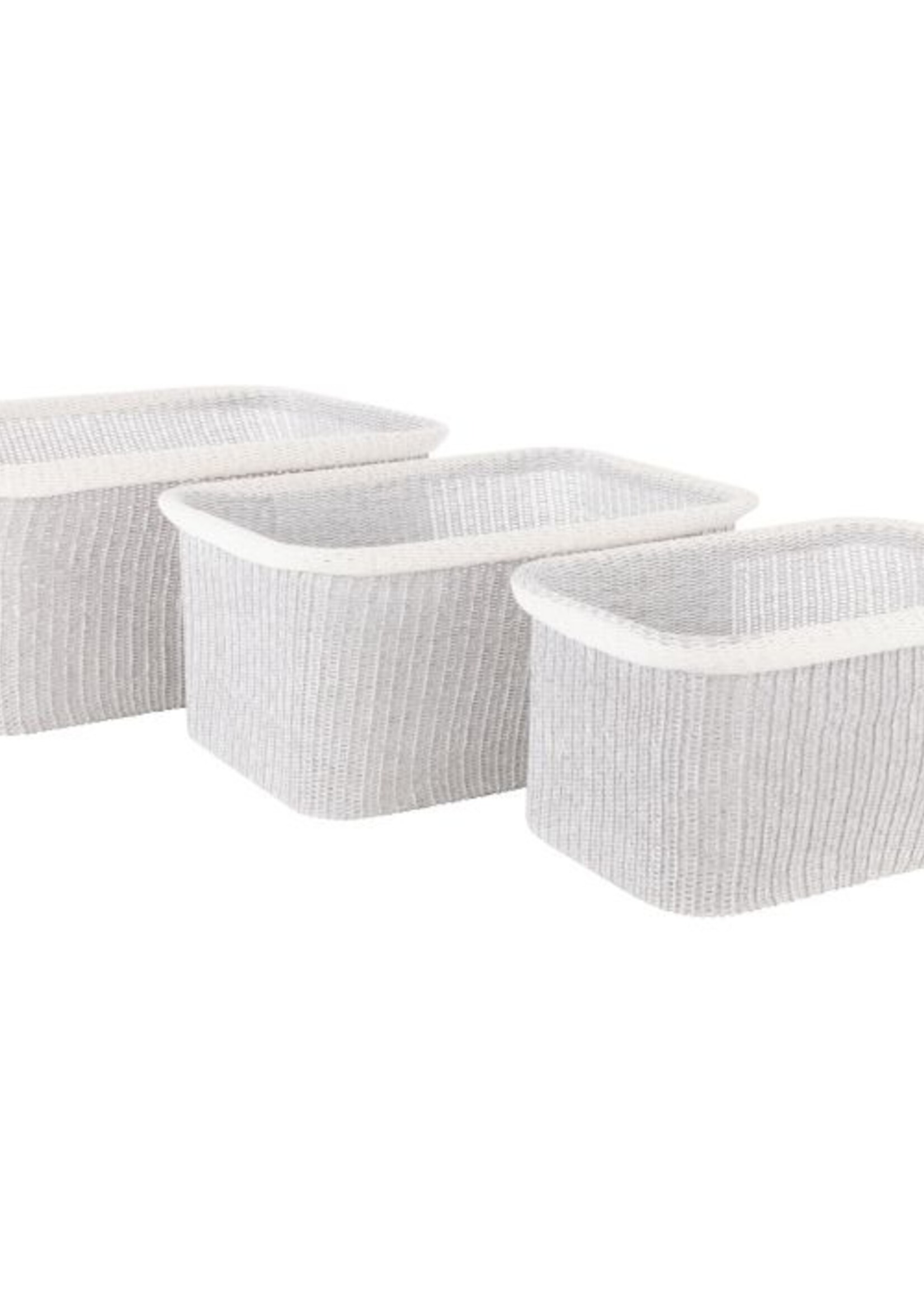 Arlow Collection Basket 3pc Set - Grey