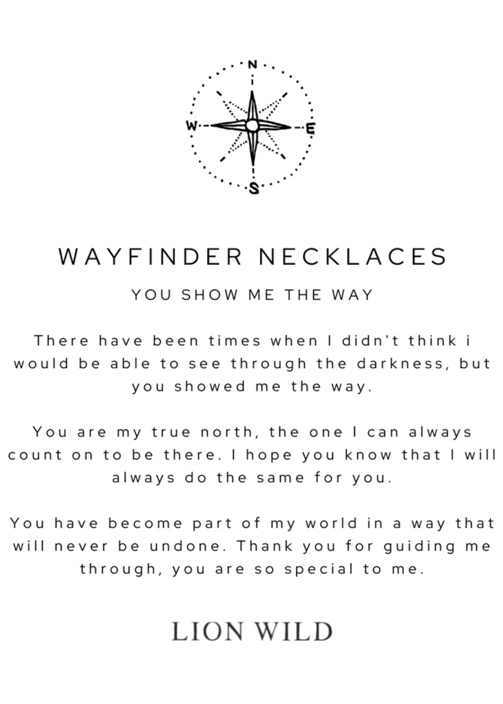 Lion Wild Wayfinder Necklaces - Gold Plated Pair