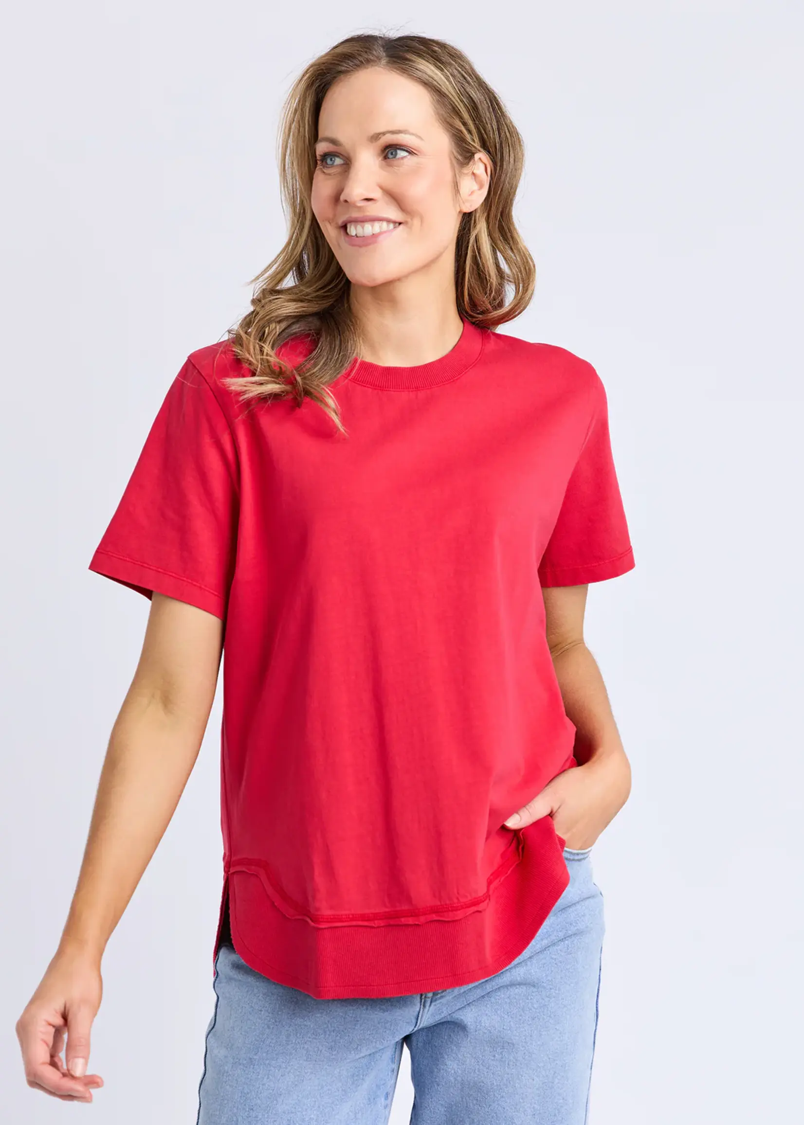 Foxwood Farrah Short Sleeve Tee - Crimson