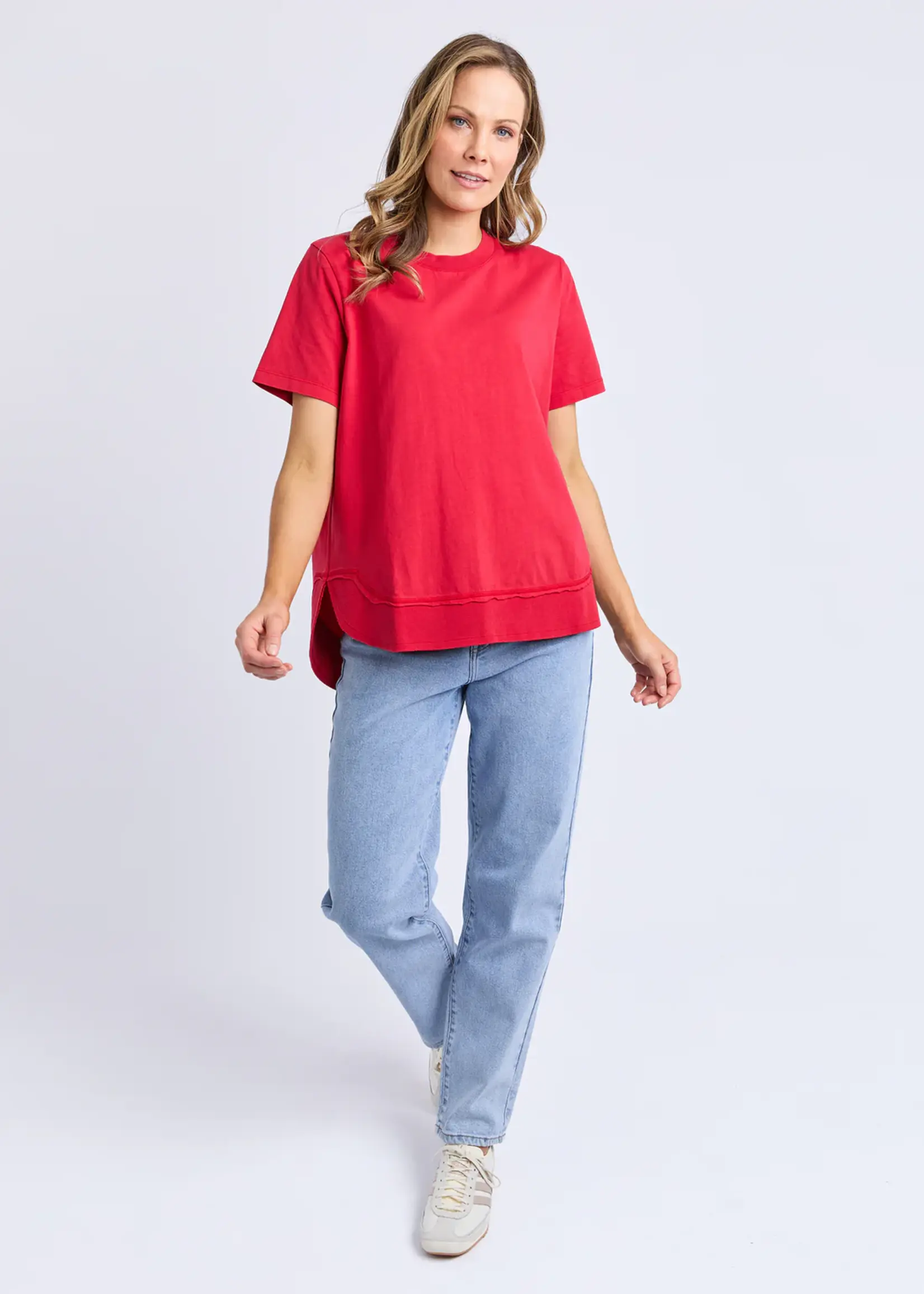 Foxwood Farrah Short Sleeve Tee - Crimson