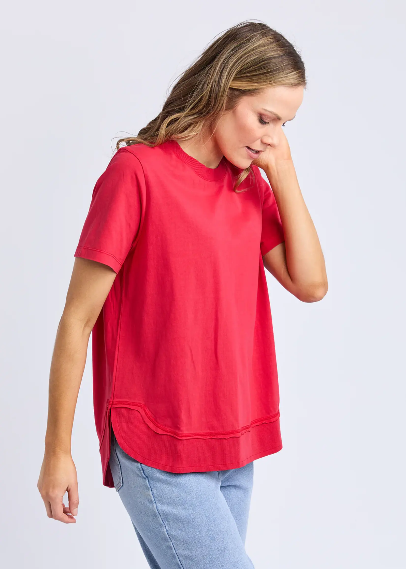 Foxwood Farrah Short Sleeve Tee - Crimson