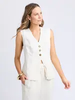 Foxwood Peyton Vest - Vintage White