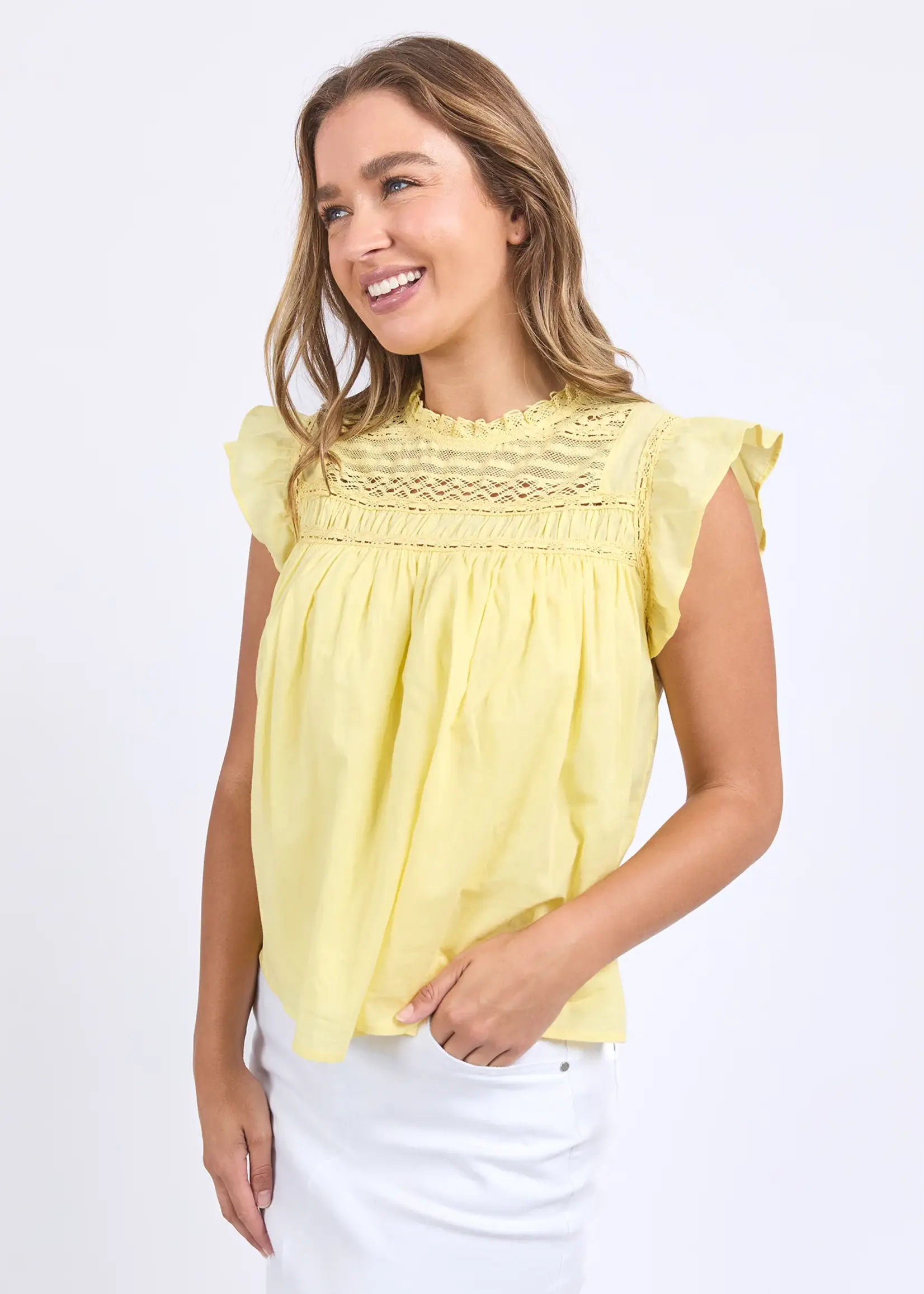 Foxwood Adelyn Top - Lemon