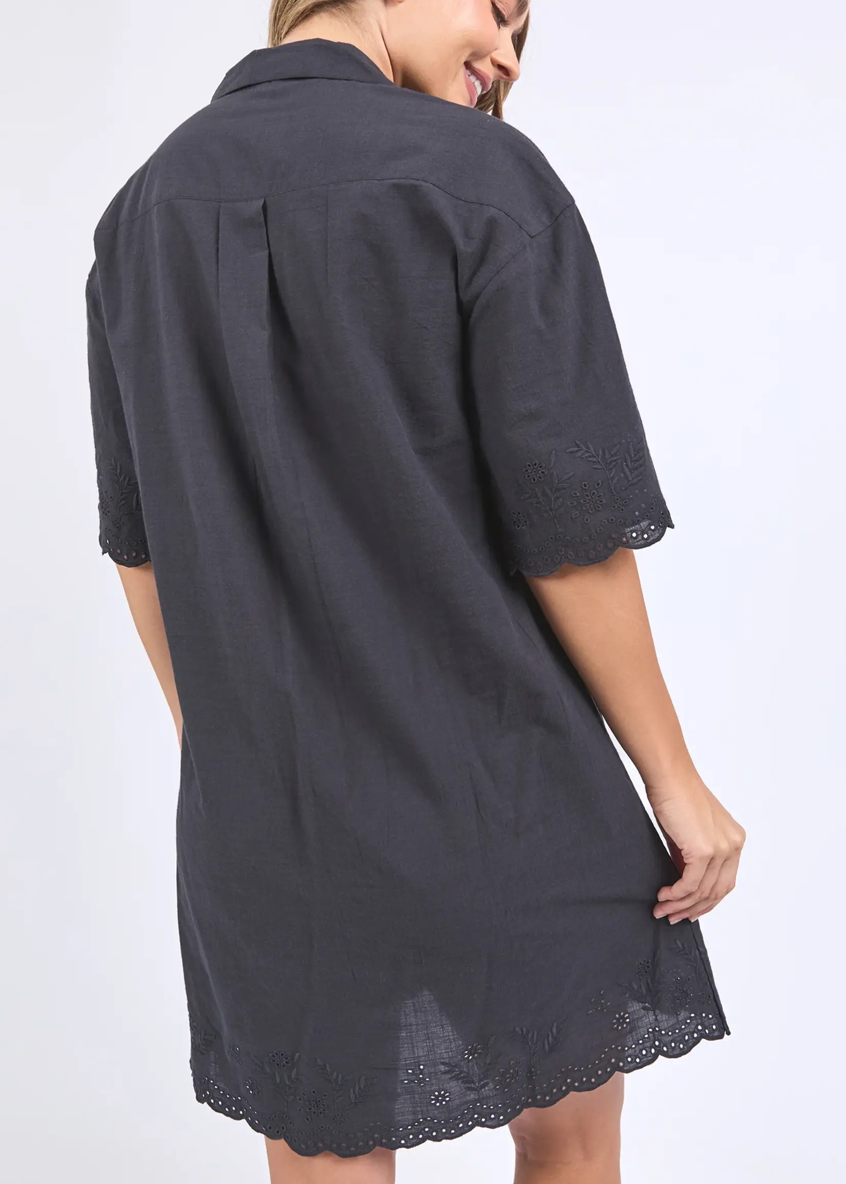 Foxwood Madeleine Shirt Dress - Black