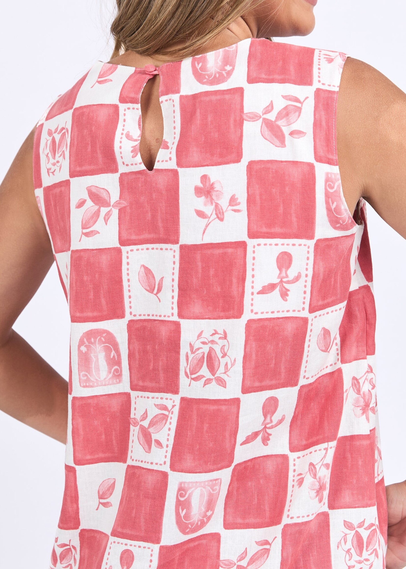 Foxwood Biarittz Top - Crimson Print