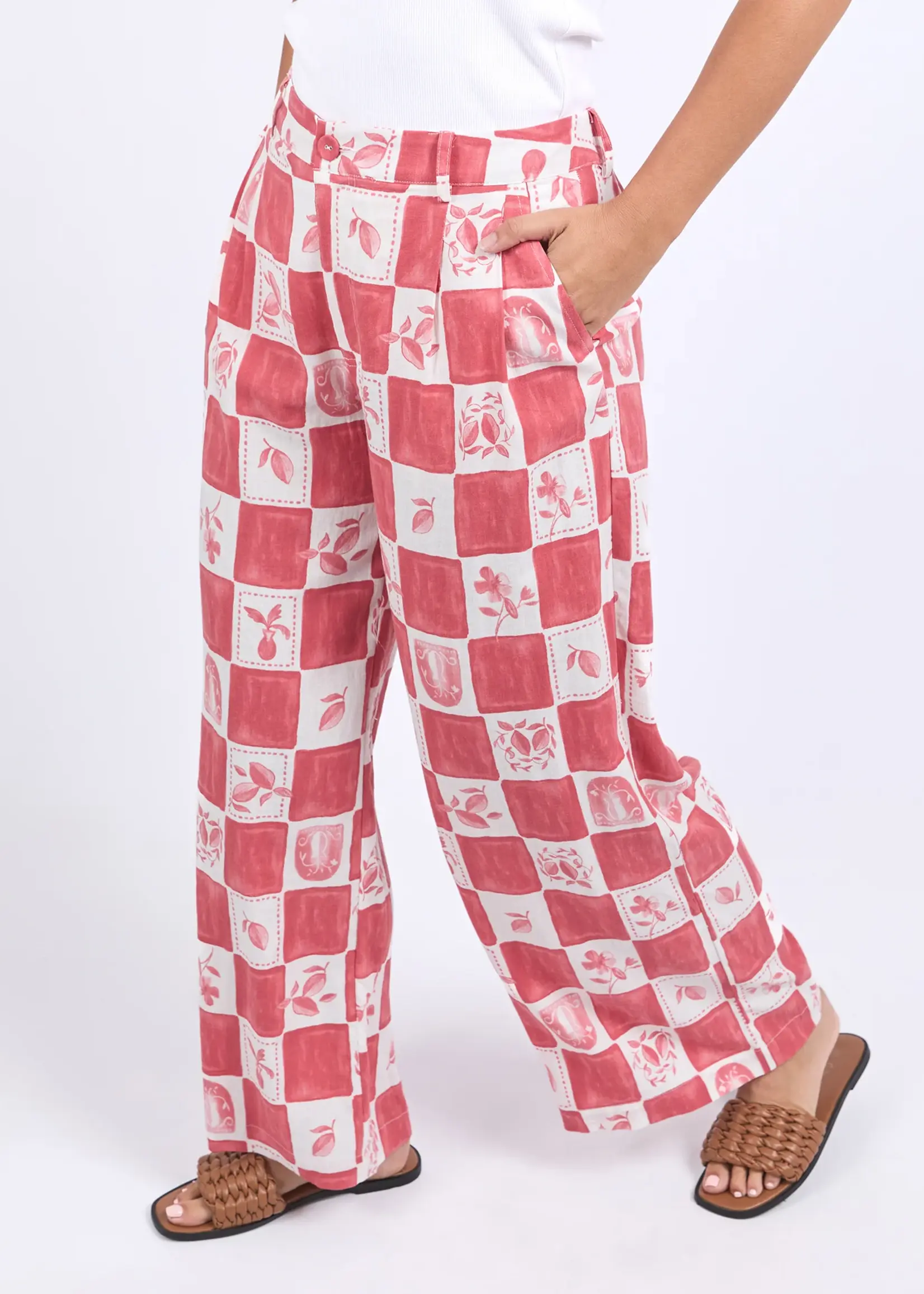 Foxwood Biarittz Pant - Crimson Print