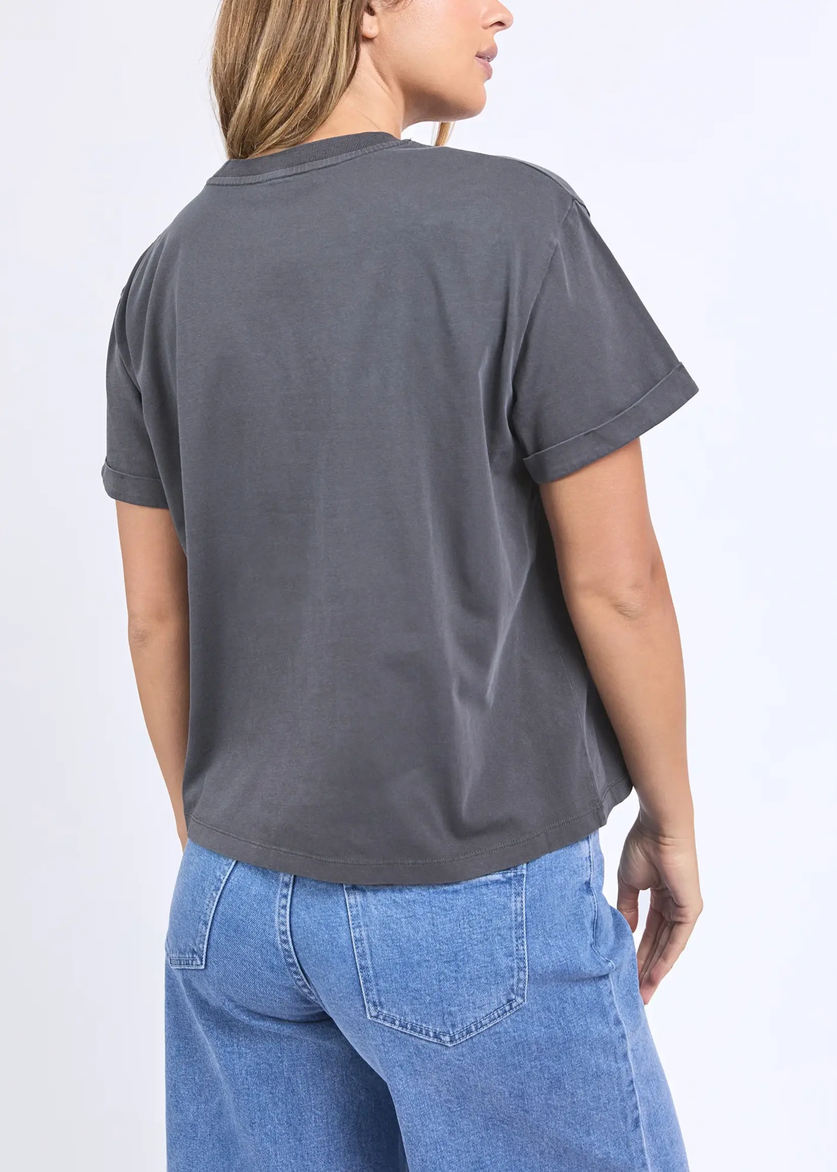 Foxwood Line Tee - Charcoal