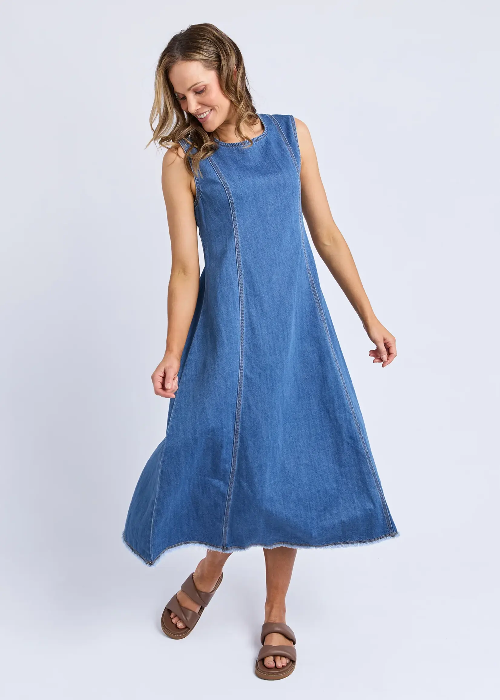 Foxwood Solene Denim Dress - Blue