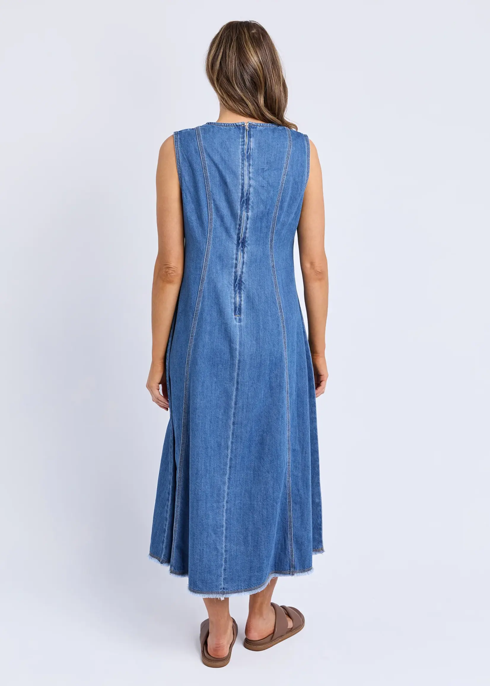 Foxwood Solene Denim Dress - Blue