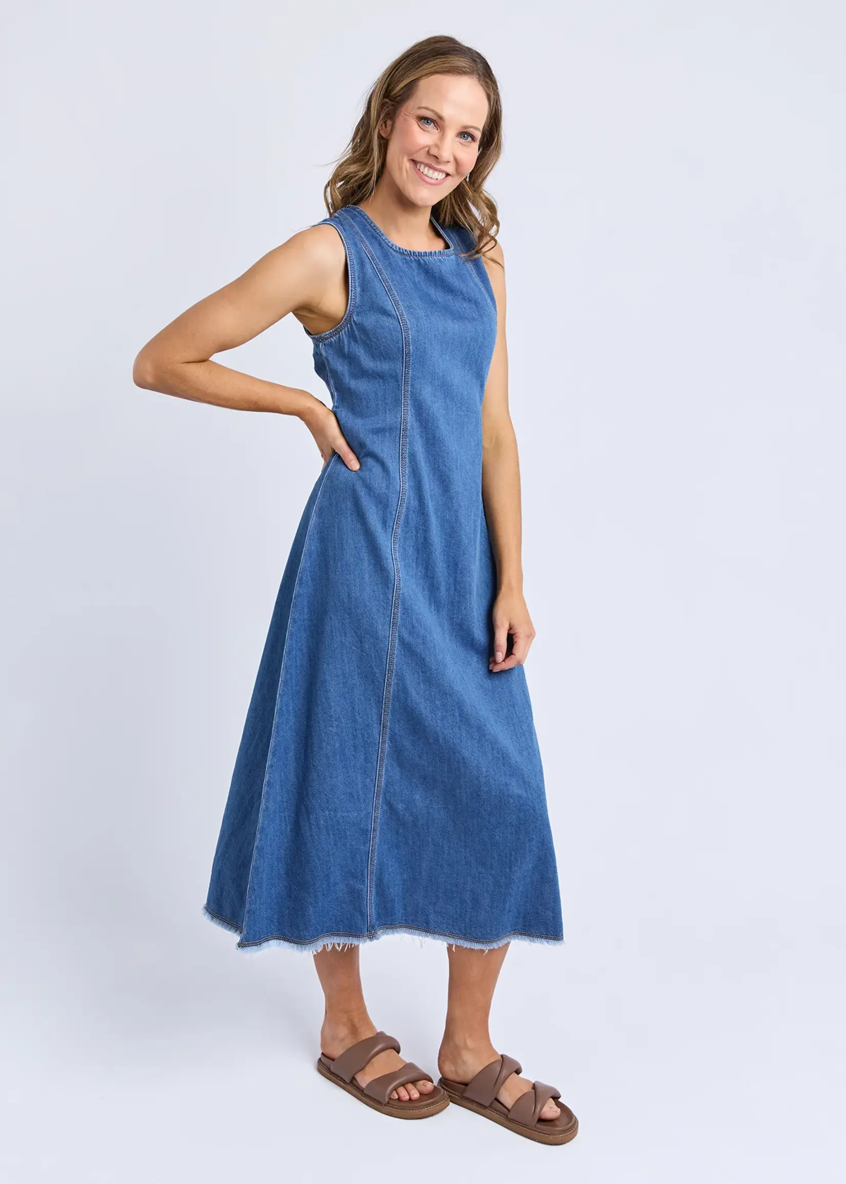 Foxwood Solene Denim Dress - Blue