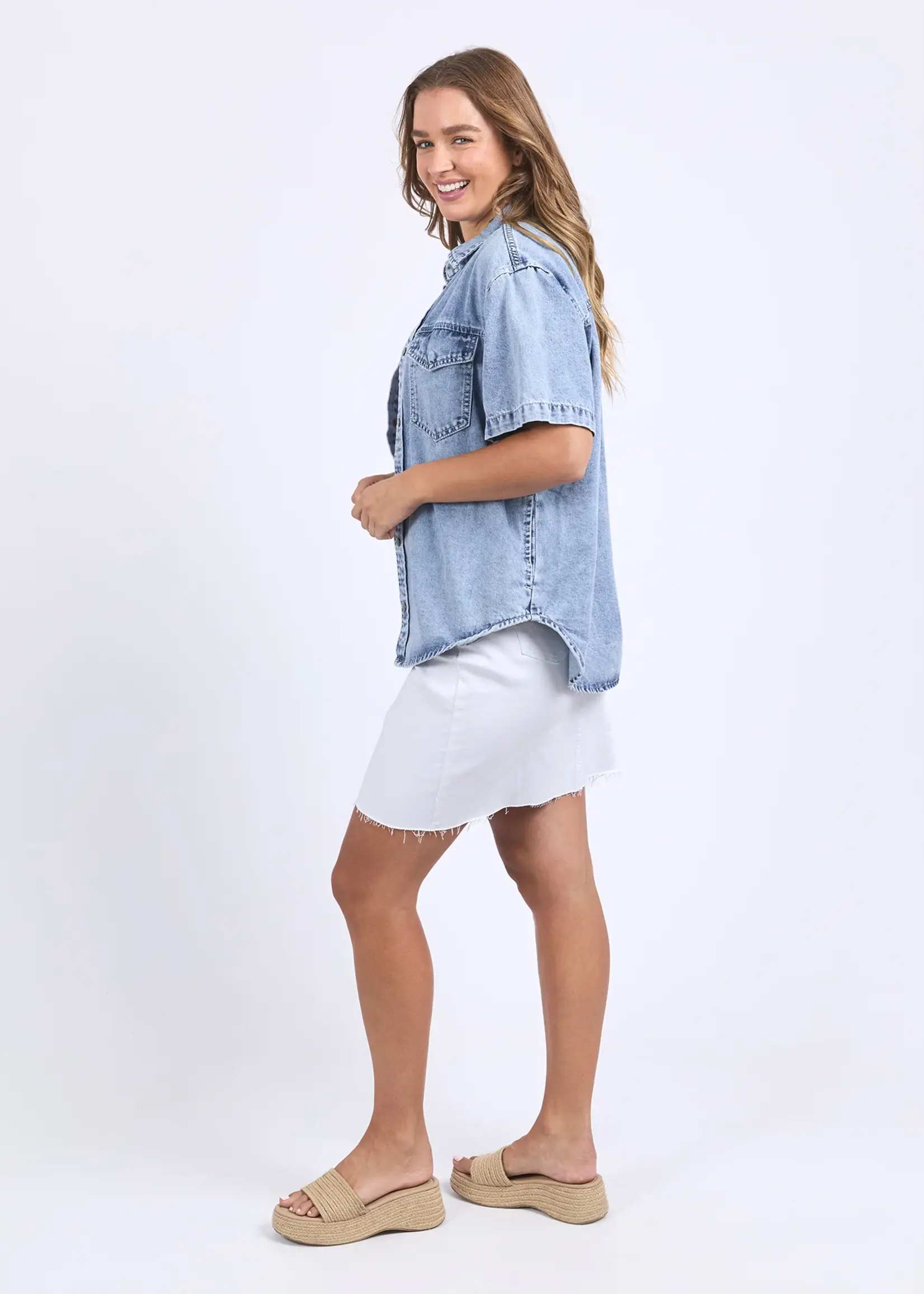 Foxwood Daisy Shirt - Light Blue