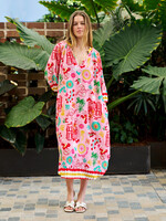 Mercedes Shirt Dress Pink/Yellow