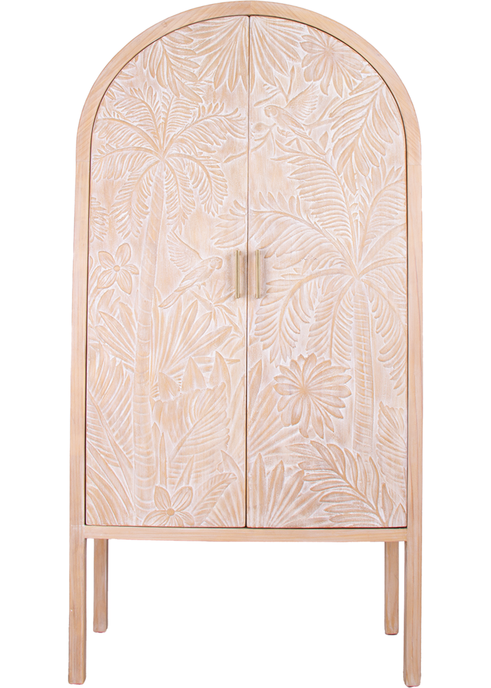 2 Door Les Palmas Carved Cupboard