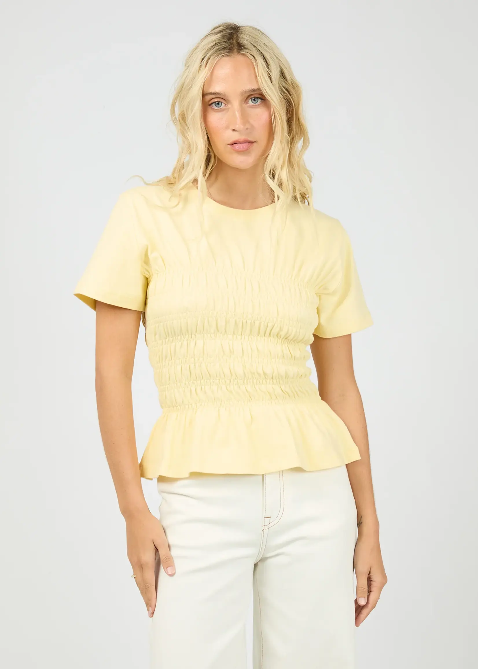 Lipa Ruched Top - Yellow