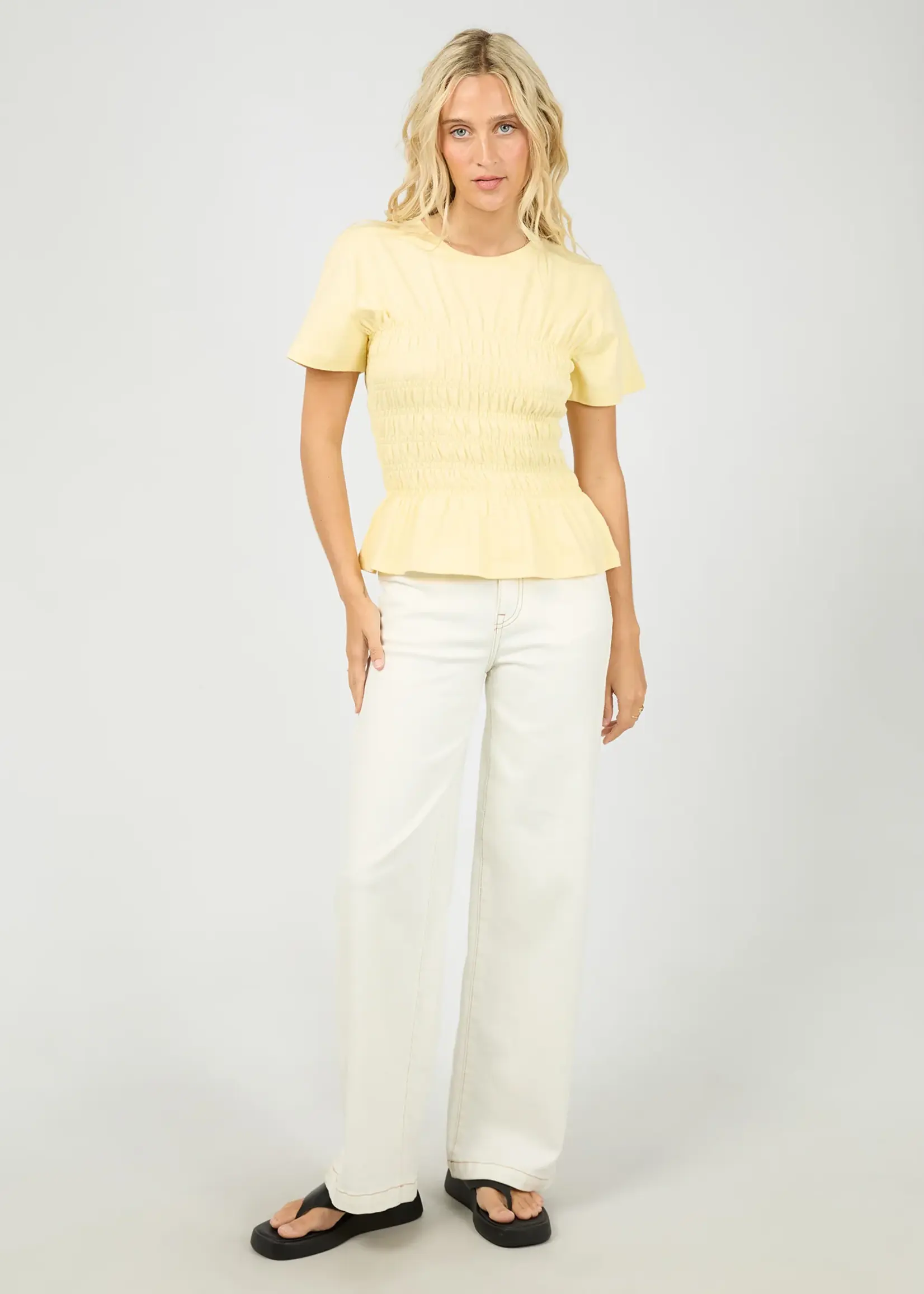 Lipa Ruched Top - Yellow