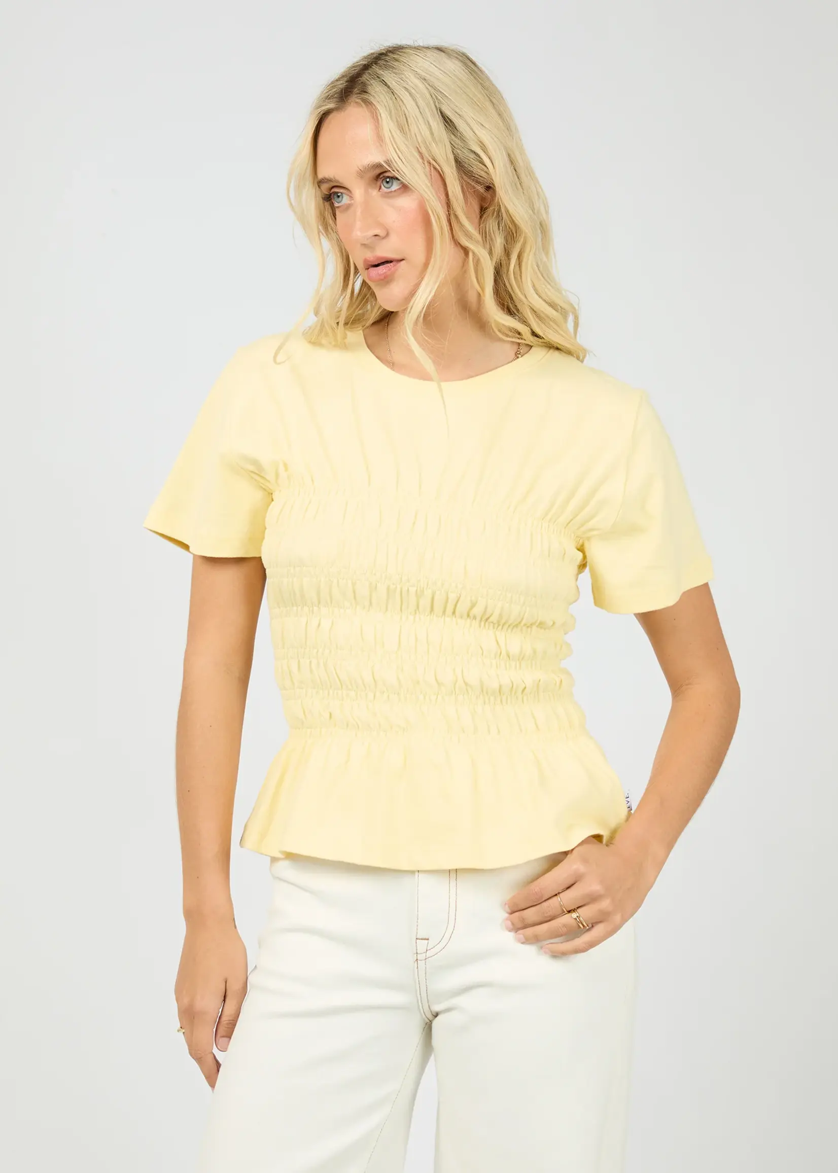 Lipa Ruched Top - Yellow