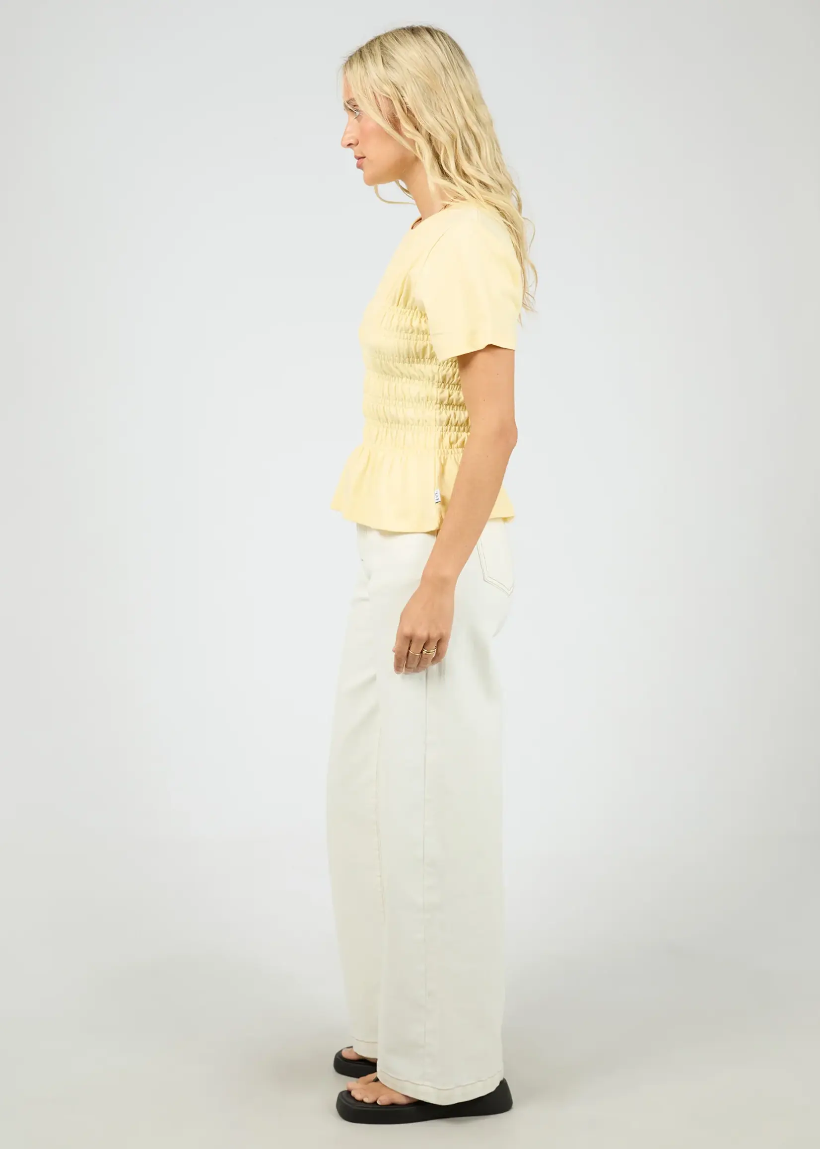 Lipa Ruched Top - Yellow