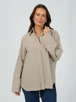 Silent Theory Sunday Long Sleeve Shirt - Chocolate