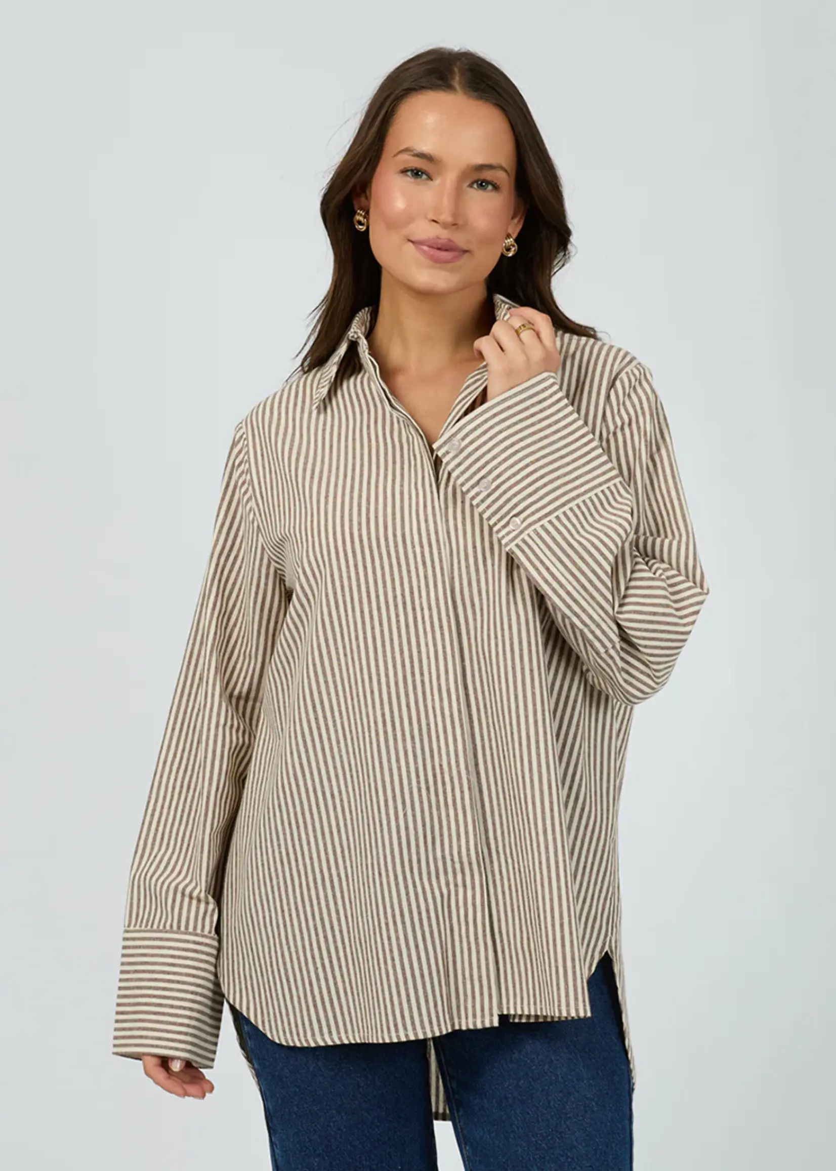 Silent Theory Sunday Long Sleeve Shirt - Chocolate