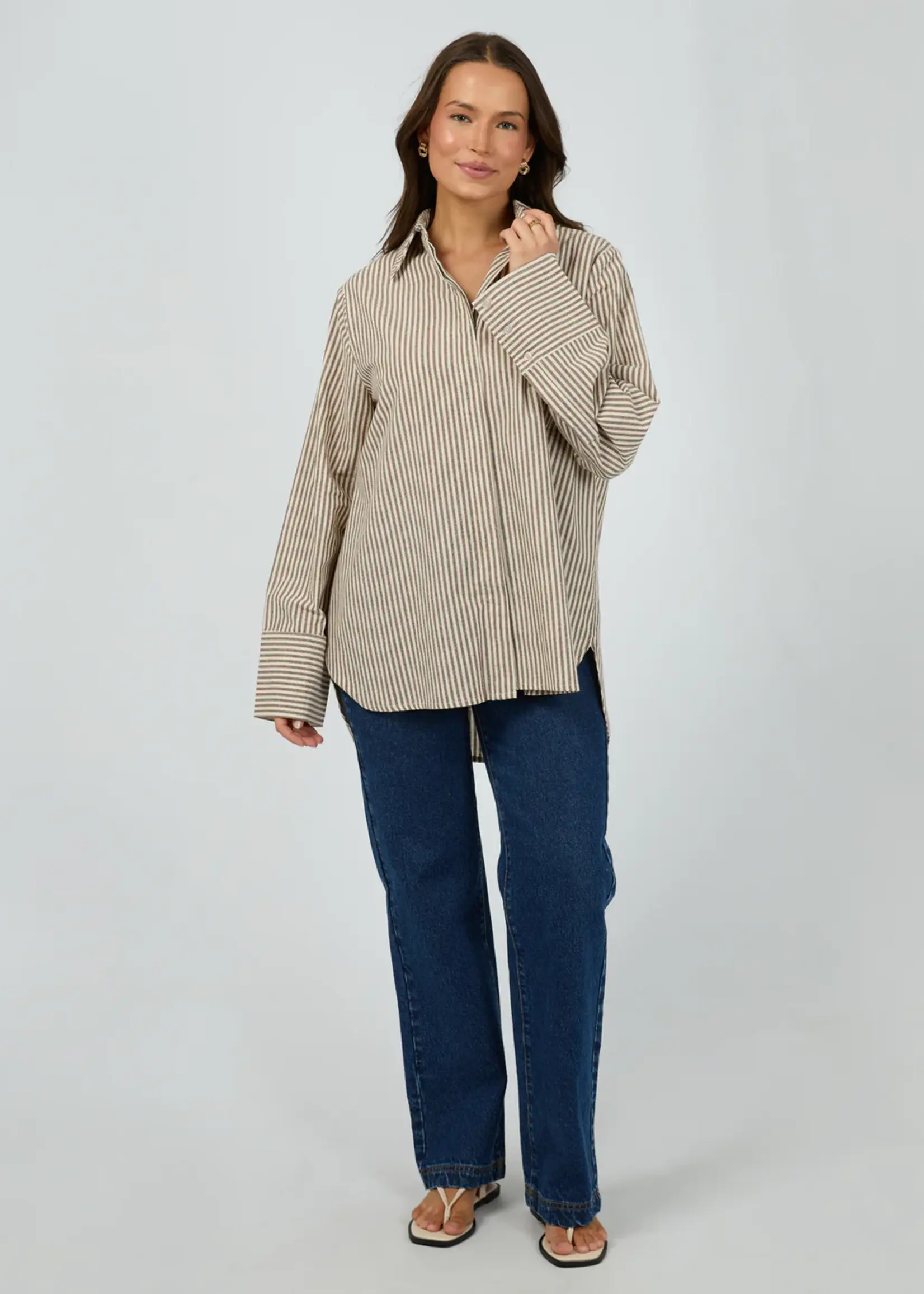 Sunday Long Sleeve Shirt - Chocolate