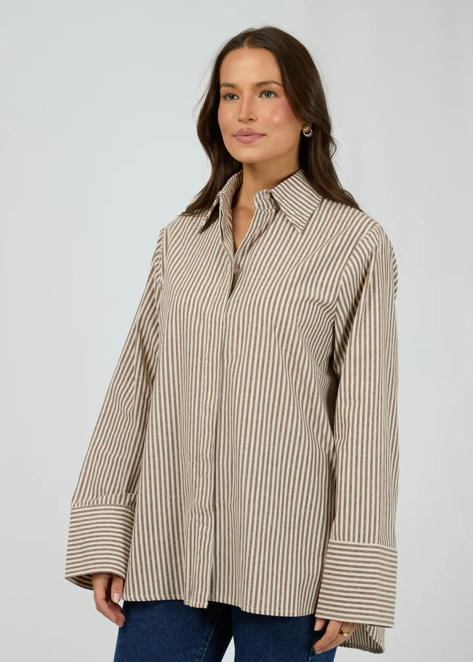 Sunday Long Sleeve Shirt - Chocolate