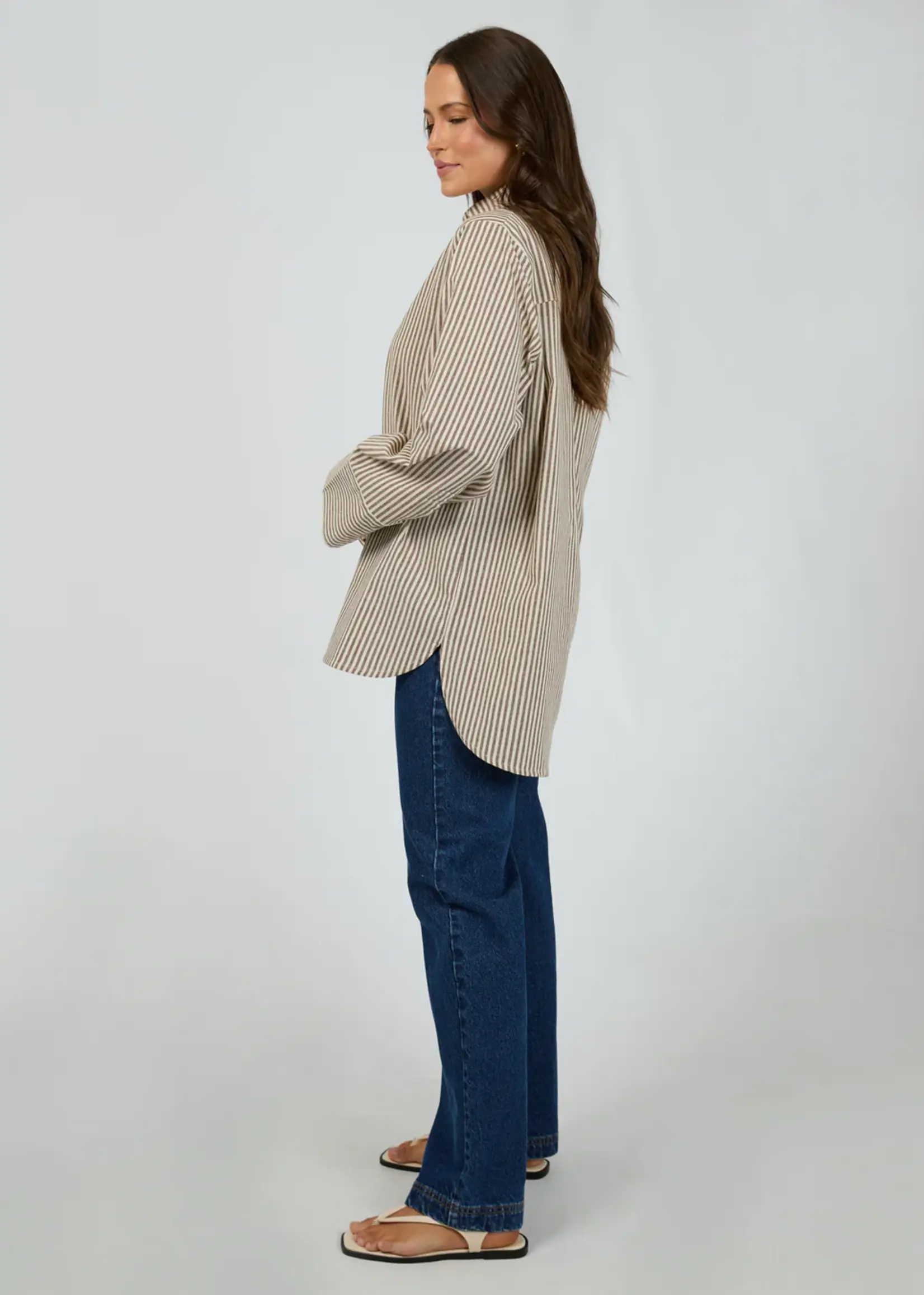 Sunday Long Sleeve Shirt - Chocolate