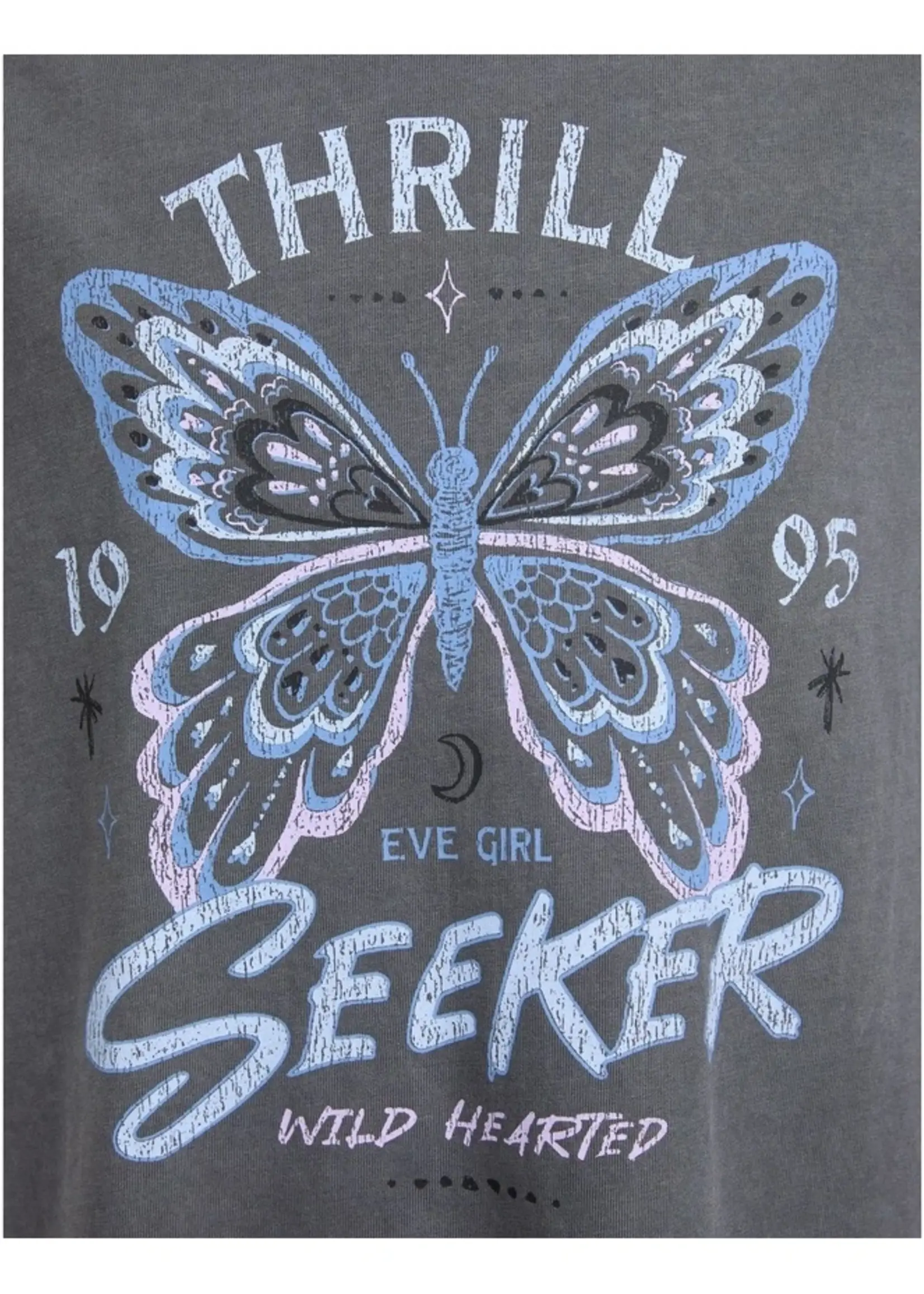 Wild Heart Tee Dress - Charcoal