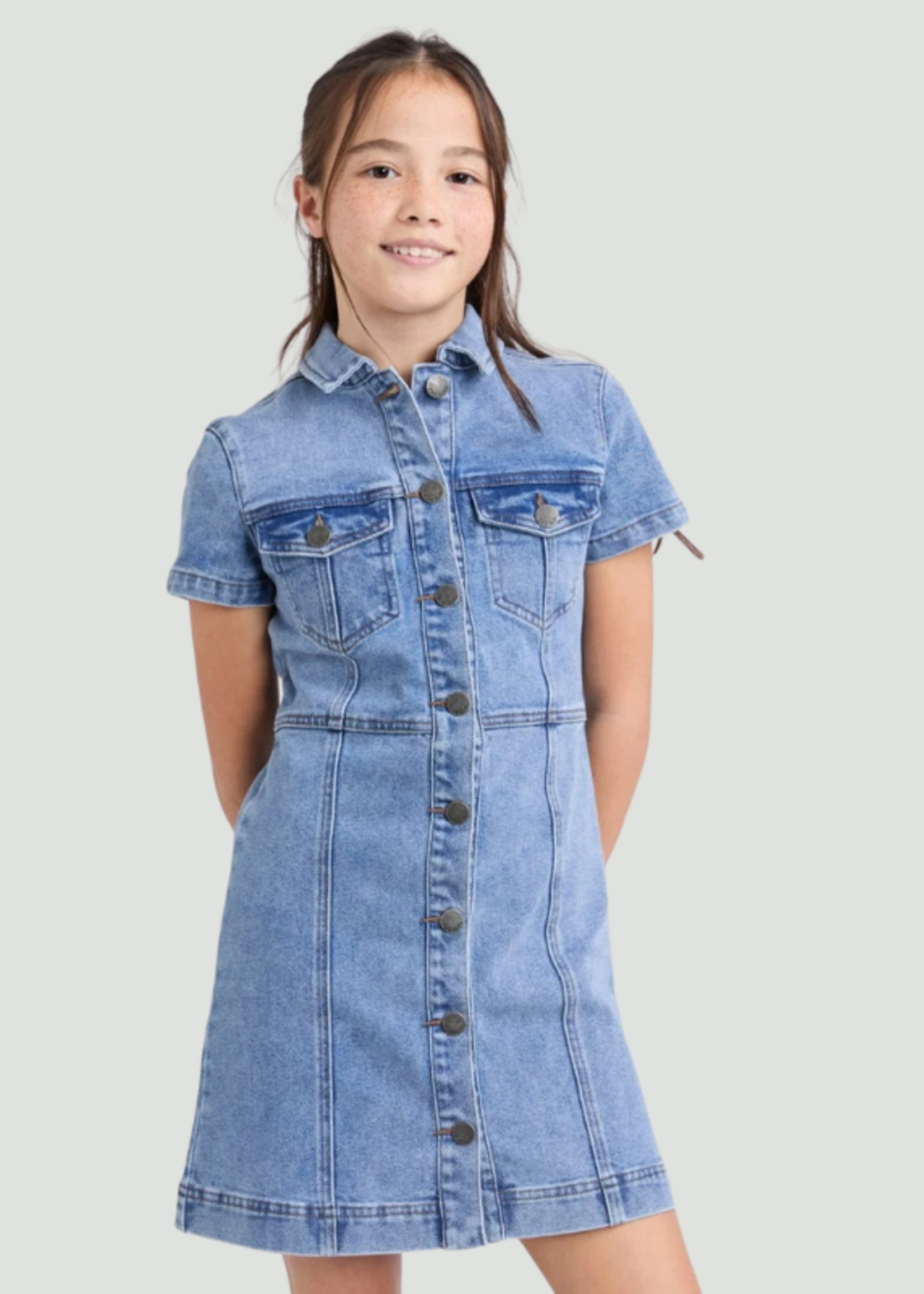 Jenny Denim Dress - Mid Blue
