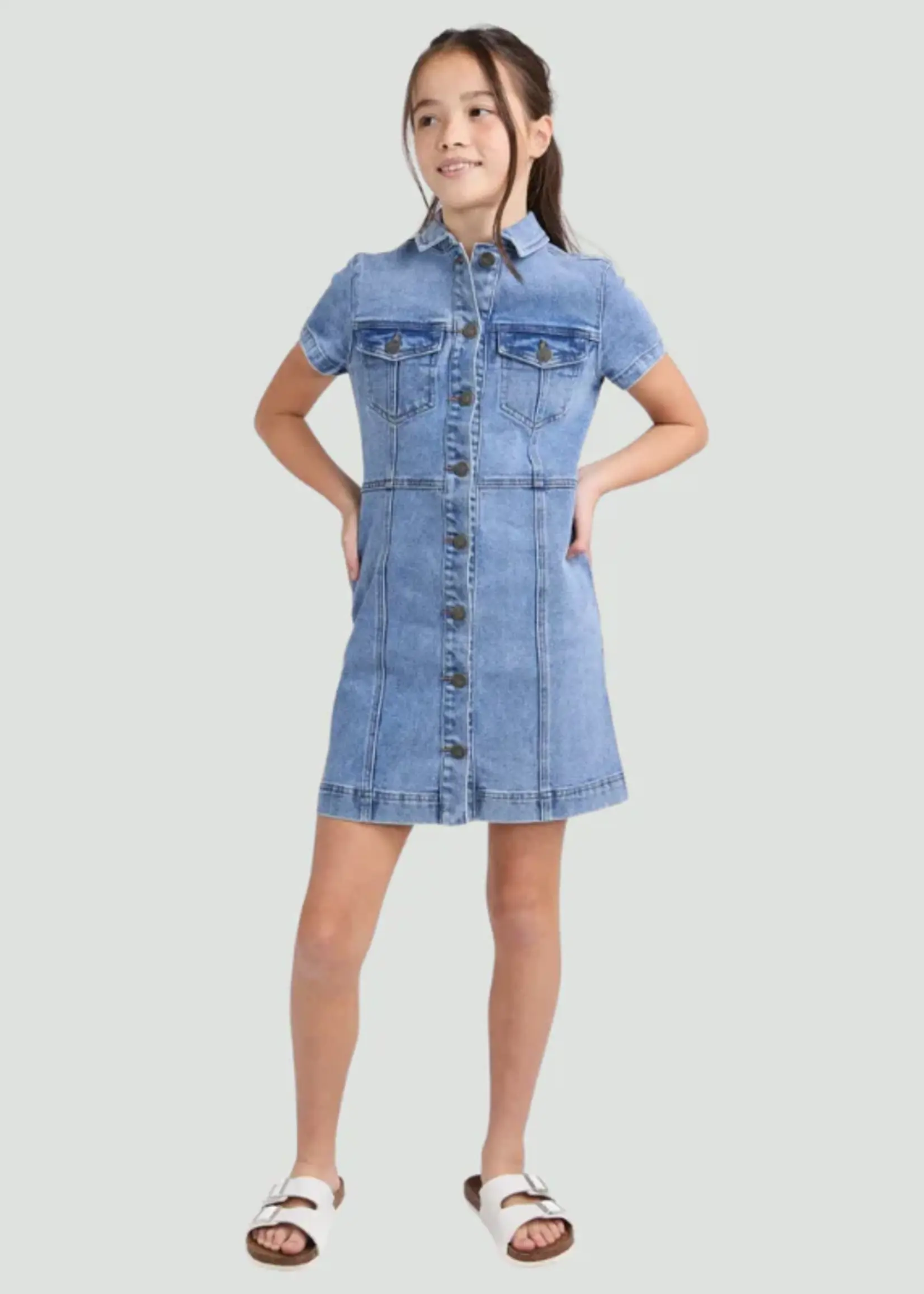 Jenny Denim Dress - Mid Blue
