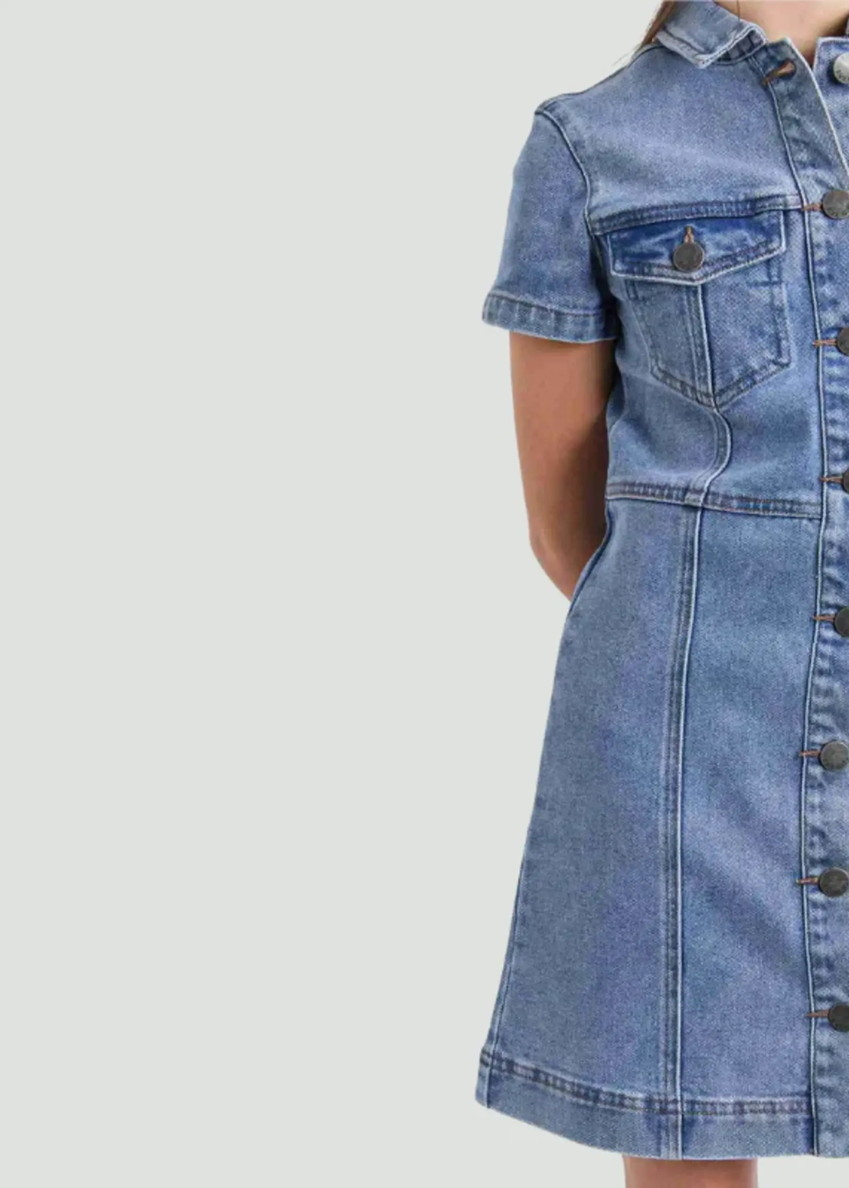 Jenny Denim Dress - Mid Blue