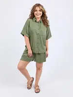Bliss Washed Shirt - Clover