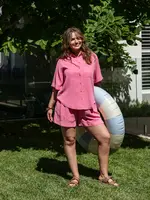 Bliss Washed Shirt - Chateau Rose