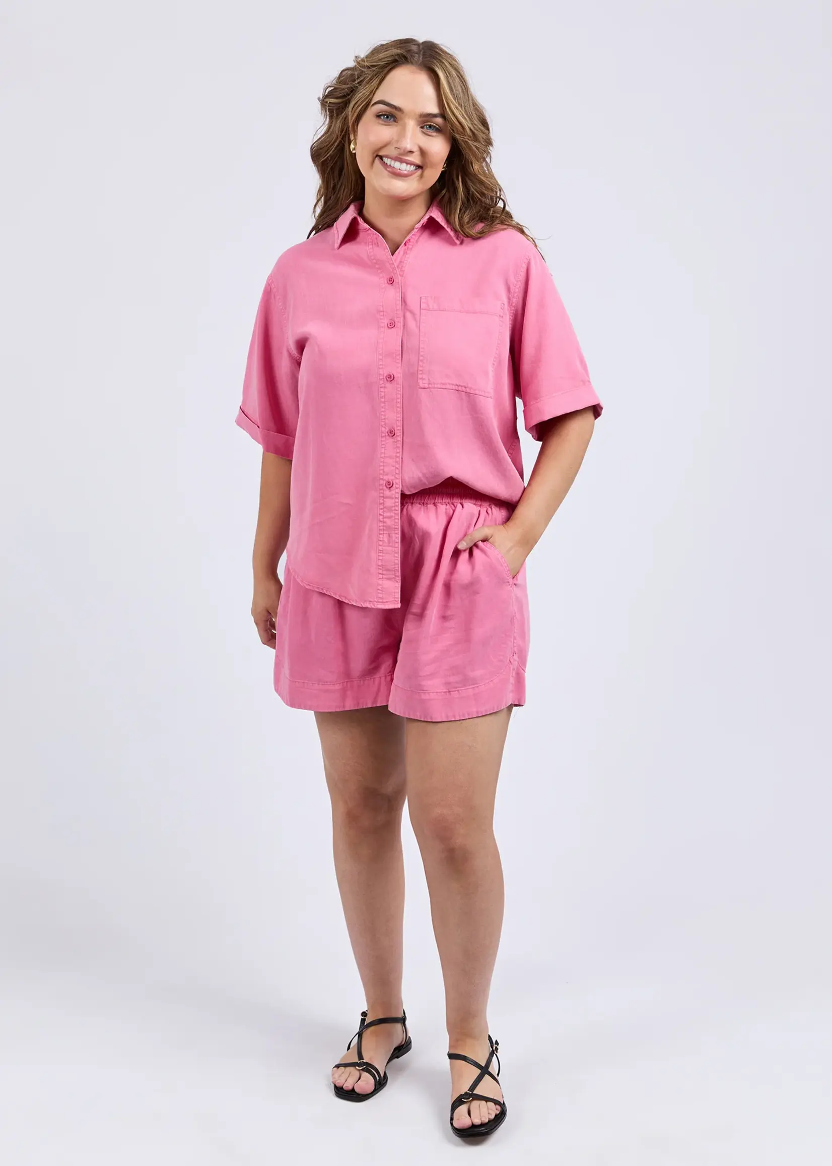 Bliss Washed Shirt - Chateau Rose