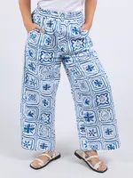 Dolce Tile Pant - Ocean Tile Print