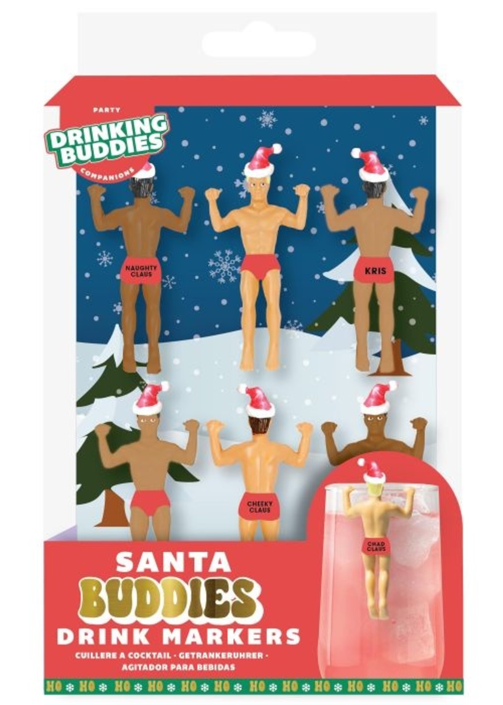 Santa Buddies Drink Markers
