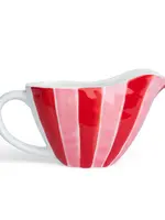 Noss and Co Gravy Jug - Pink & Red Stripe