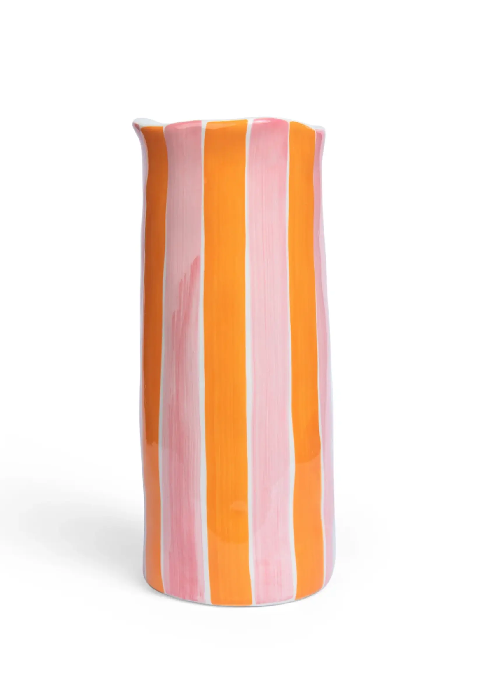 Medium Vase - Pink & Orange Stripe