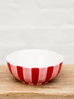 Medium Bowl - Pink & Red Stripe
