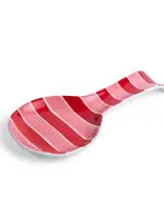 Noss and Co Spoon Rest - Pink & Red Stripe