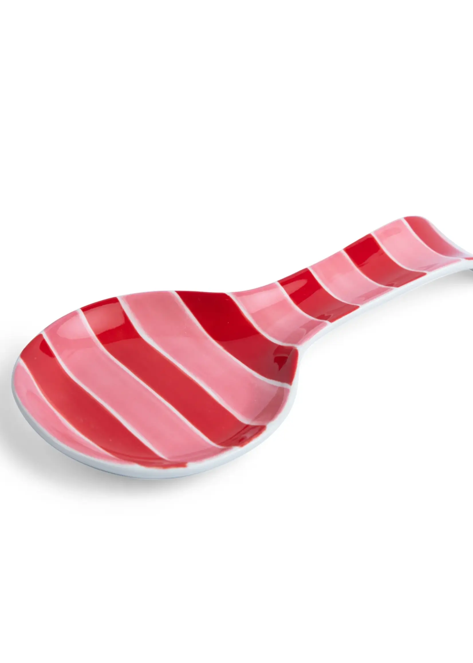 Noss and Co Spoon Rest - Pink & Red Stripe