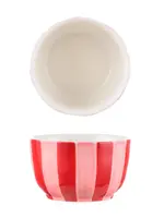 Small Bowl - Pink & Red Stripe