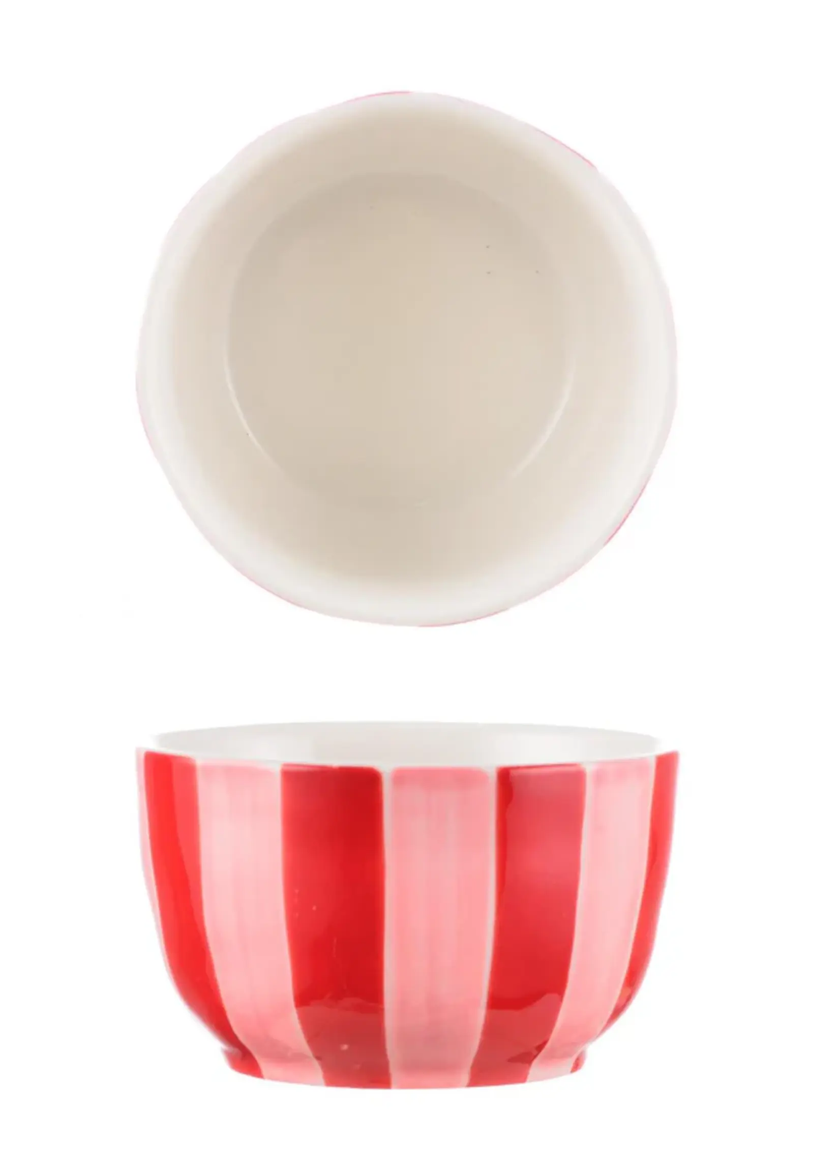 Small Bowl - Pink & Red Stripe